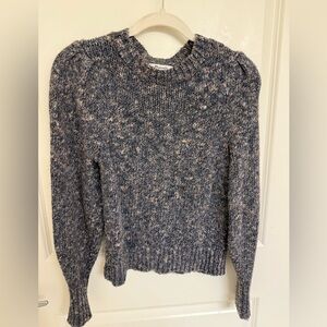 Madewell Speckled Blue and Cream Sweater